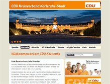 Tablet Screenshot of cdu-karlsruhe.de